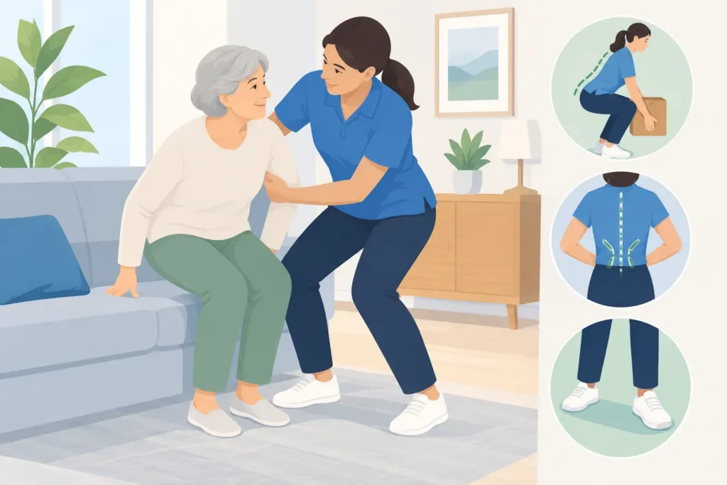 A Guide to Caregiver Body Mechanics at Home