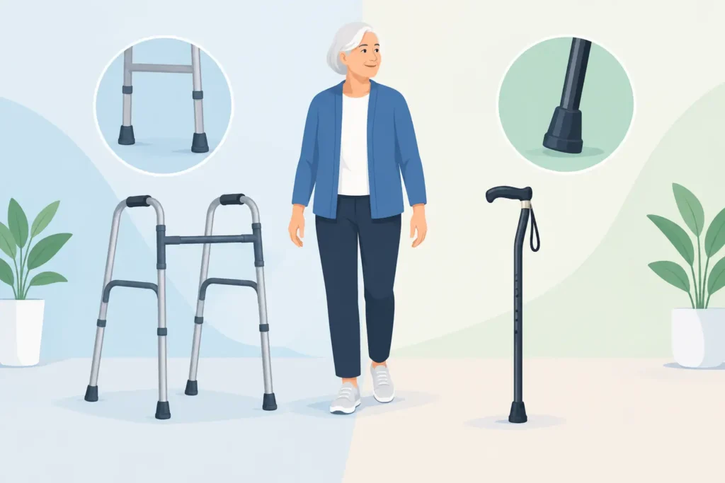 Walker Versus Cane Stability for Safer Walking